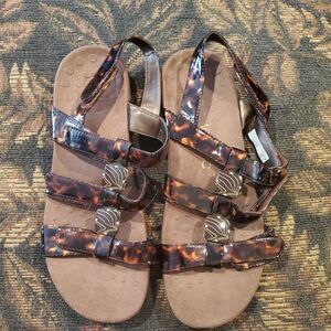 Vionic Tortoiseshell Gladiator Sandals